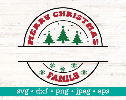 Family christmas ornament svg, Family name round sign svg, Family christmas svg, Merry christmas svg SVG MAKStudion 