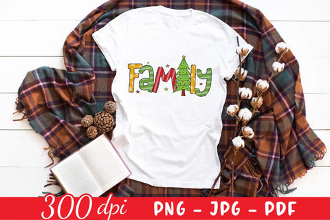 Family - Christmas PNG Sublimation Design Sublimation CraftLabSVG 