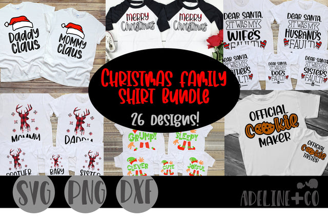 Family Christmas shirt bundle SVG Adeline&co 