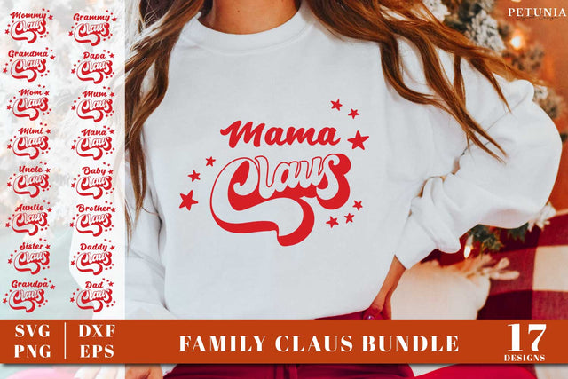 Family Claus SVG Bundle | Christmas SVG SVG Petunia Digital Design 