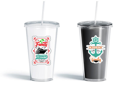 Family Cruise Vacation 2023 Sticker Bundle Sublimation DESIGNS DARK 