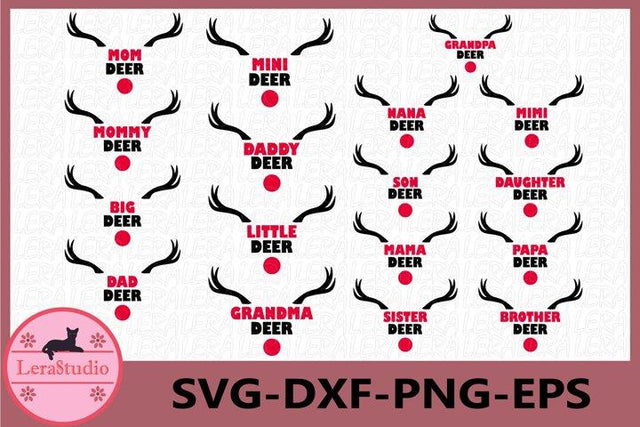 Family Deer Antlers svg SVG Lerastudio 