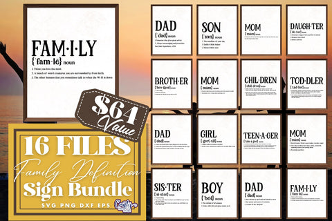 Family Definition SVG, Family SVG Bundle, Funny Family SVG SVG Crafty Mama Studios 