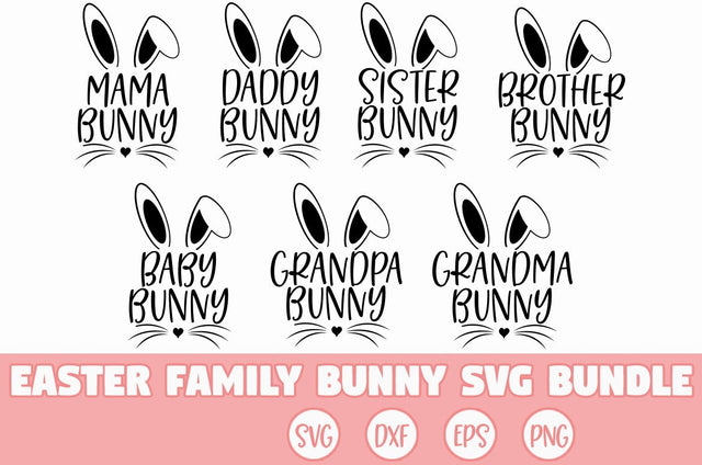 Family Easter Bunny SVG Bundle Cut File SVG Freeling Design House 