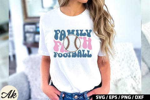 Family faith football Retro SVG SVG akazaddesign 