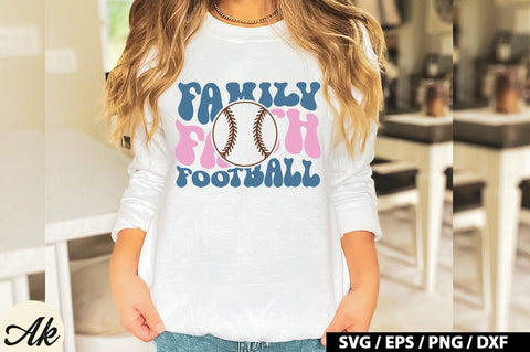 Family faith football Retro SVG SVG akazaddesign 