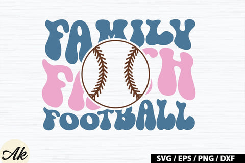 Family faith football Retro SVG SVG akazaddesign 