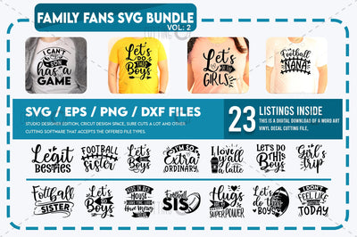 Family fans Svg Bundle vol 2 SVG Designangry 