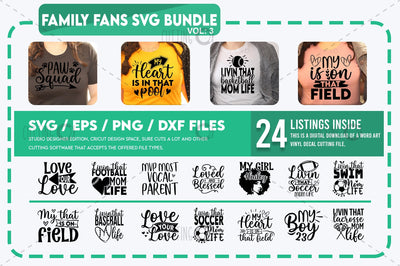 Family fans Svg Bundle vol 3 SVG Designangry 