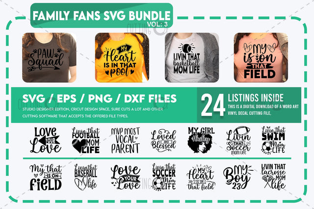 Family fans Svg Bundle vol 3 SVG Designangry 
