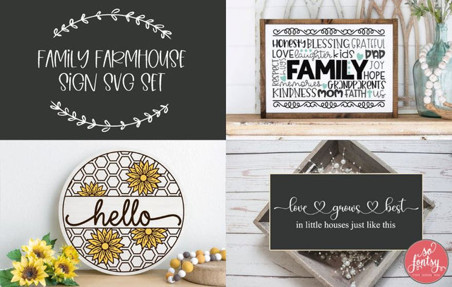 Family Farmhouse SVG Set SVG So Fontsy Design Shop 