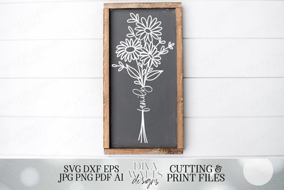 Family Floral bouquet SVG Diva Watts Designs 