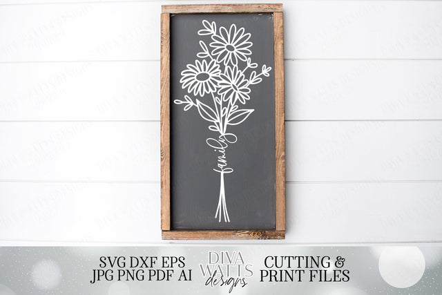 Family Floral bouquet SVG Diva Watts Designs 