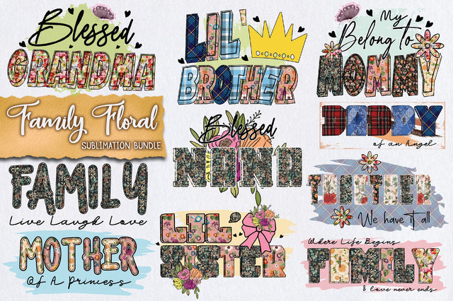 Family Floral Sublimation Bundle Sublimation Jagonath Roy 