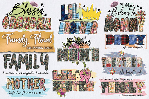 Family Floral Sublimation Bundle Sublimation Jagonath Roy 