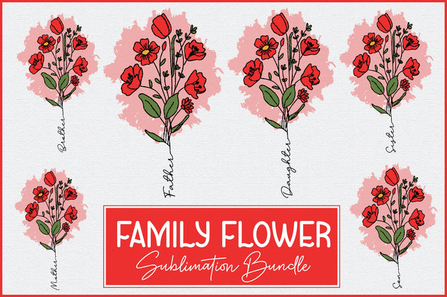 Family Flower Sublimation Bundle SVG Jagonath Roy 