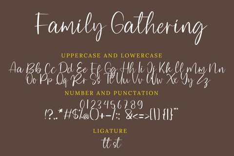 Family Gathering Font LetterdayStudio 