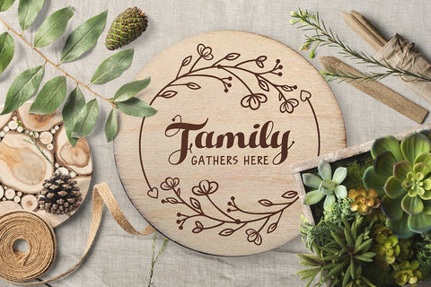 Family gathers here Family SVG Quote cut file Quotes & Sayings SVG Zoya Miller 