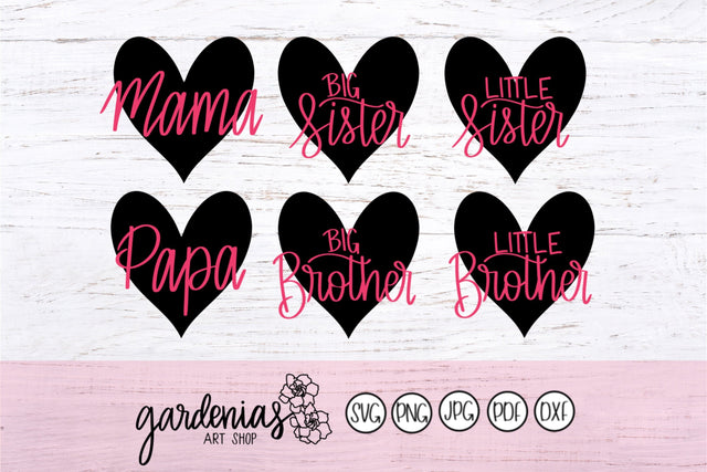 Family Heart Bundle SVG Gardenias Art Shop 