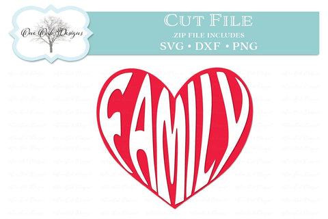 Family Heart SVG SVG One Oak Designs 