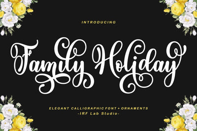 Family Holiday Font IRF Lab Studio 