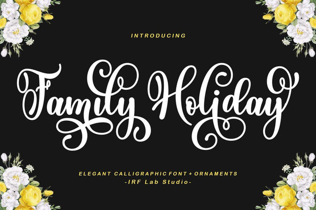 Family Holiday Font IRF Lab Studio 