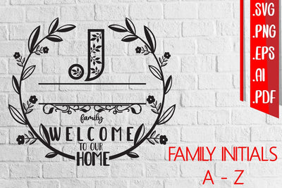 Family Initials Name A-Z svg eps ai png pdf SVG zafrans studio 
