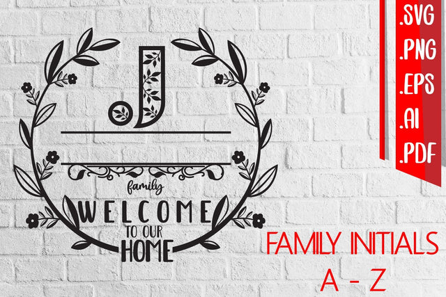Family Initials Name A-Z svg eps ai png pdf SVG zafrans studio 