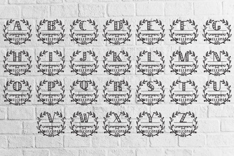 Family Initials Name A-Z svg eps ai png pdf SVG zafrans studio 