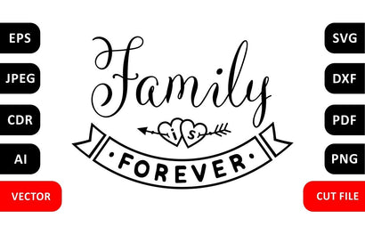 Family is forever Family SVG Quote cut file Valentine Love SVG Zoya Miller 