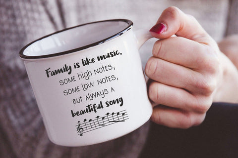 Family is like music Some high notes some low notes but always a beautiful song svg Family Quote clipart cut file SVG Zoya Miller 