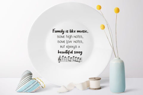 Family is like music Some high notes some low notes but always a beautiful song svg Family Quote clipart cut file SVG Zoya Miller 