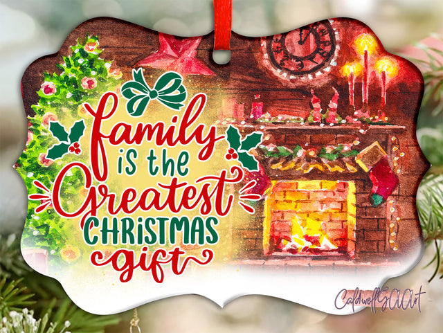 Family Is The Greatest Christmas Gift Ornament PNG, Benelux Christmas Ornament, PNG Instant Download, Xmas Ornament Sublimation Designs Sublimation CaldwellArt 