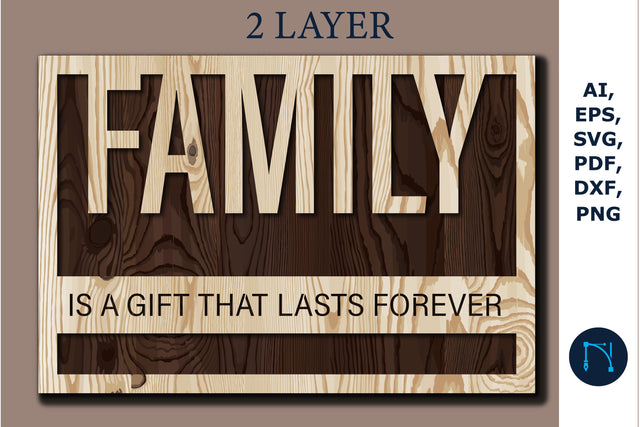 family laser-cut Svg, wall decoration, family is a gift that lasts forever Svg SVG MD JOYNAL ABDIN 