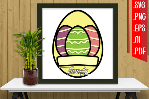 Family Layered Papercut 2 svg eps png ai pdf 3D Paper zafrans studio 