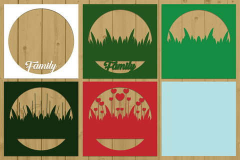 Family Layered Papercut 3 svg eps png ai pdf 3D Paper zafrans studio 