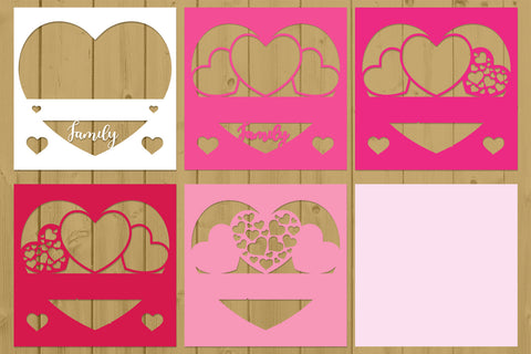 Family Layered Papercut svg eps png ai pdf 3D Paper zafrans studio 