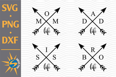 Family Life Crossed SVG, PNG, DXF Digital Files Include SVG SVGStoreShop 