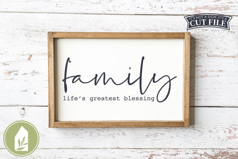 Family Life's Greatest Blessing SVG | Wood Sign Design SVG LilleJuniper 