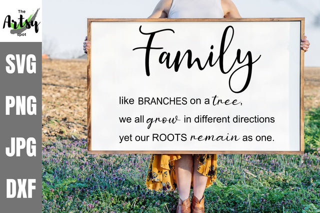 Family like branches on a tree, Family tree svg SVG The Artsy Spot 