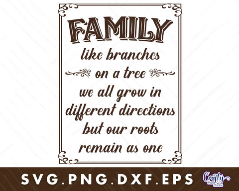 Family Like Branches On A Tree Svg SVG Crafty Mama Studios 