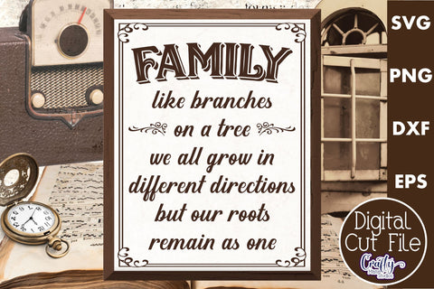 Family Like Branches On A Tree Svg SVG Crafty Mama Studios 