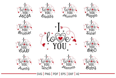Family love quotes svg | Valentine svg SVG DIYCUTTINGFILES 