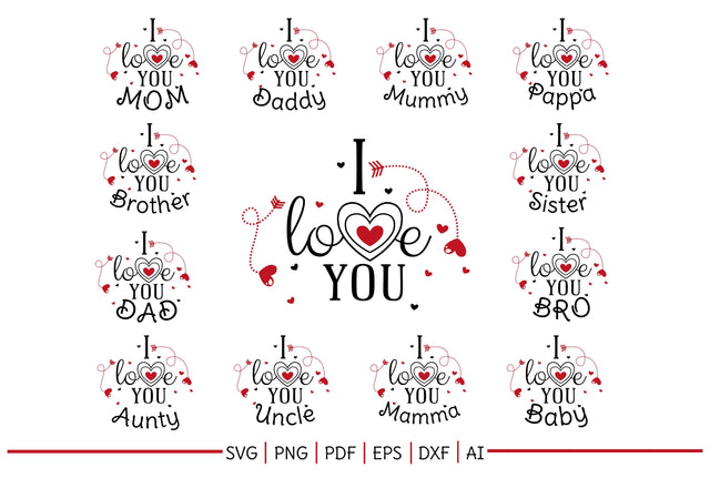 Family love quotes svg | Valentine svg SVG DIYCUTTINGFILES 