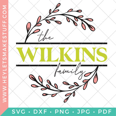 Family Monogram 1 SVG Hey Let's Make Stuff 