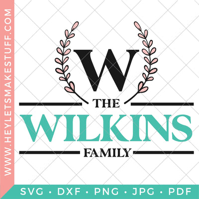 Family Monogram 2 SVG Hey Let's Make Stuff 