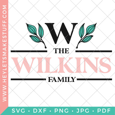 Family Monogram 3 SVG Hey Let's Make Stuff 