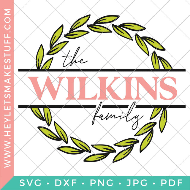 Family Monogram 4 SVG Hey Let's Make Stuff 