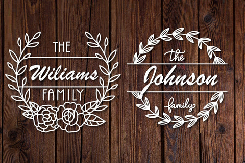 Family Monogram Bundle, 13 Farmhouse Style Monogram Bundle SVG dadan_pm 