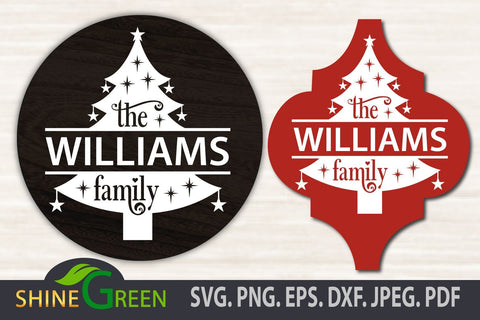 Family Monogram Bundle SVG - 10 Flower Family Frames SVG Shine Green Art 